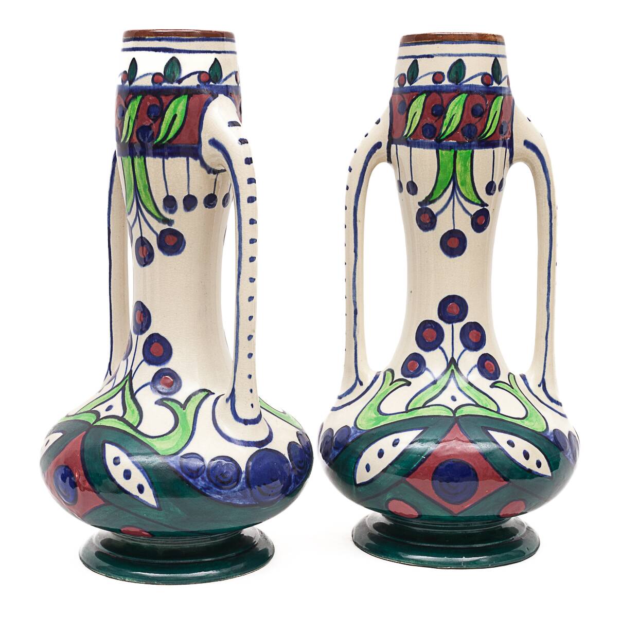 Pair of Art Nouveau vases