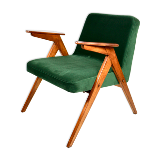 Green Olive Bunny Armchair by Józef Chierowski, 1970s