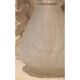 Vase or satin moulded glass hyacinth vase in Art Deco style circa 1930.