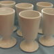 Set of 6 white mazagrans in PILLIVUYT porcelain.