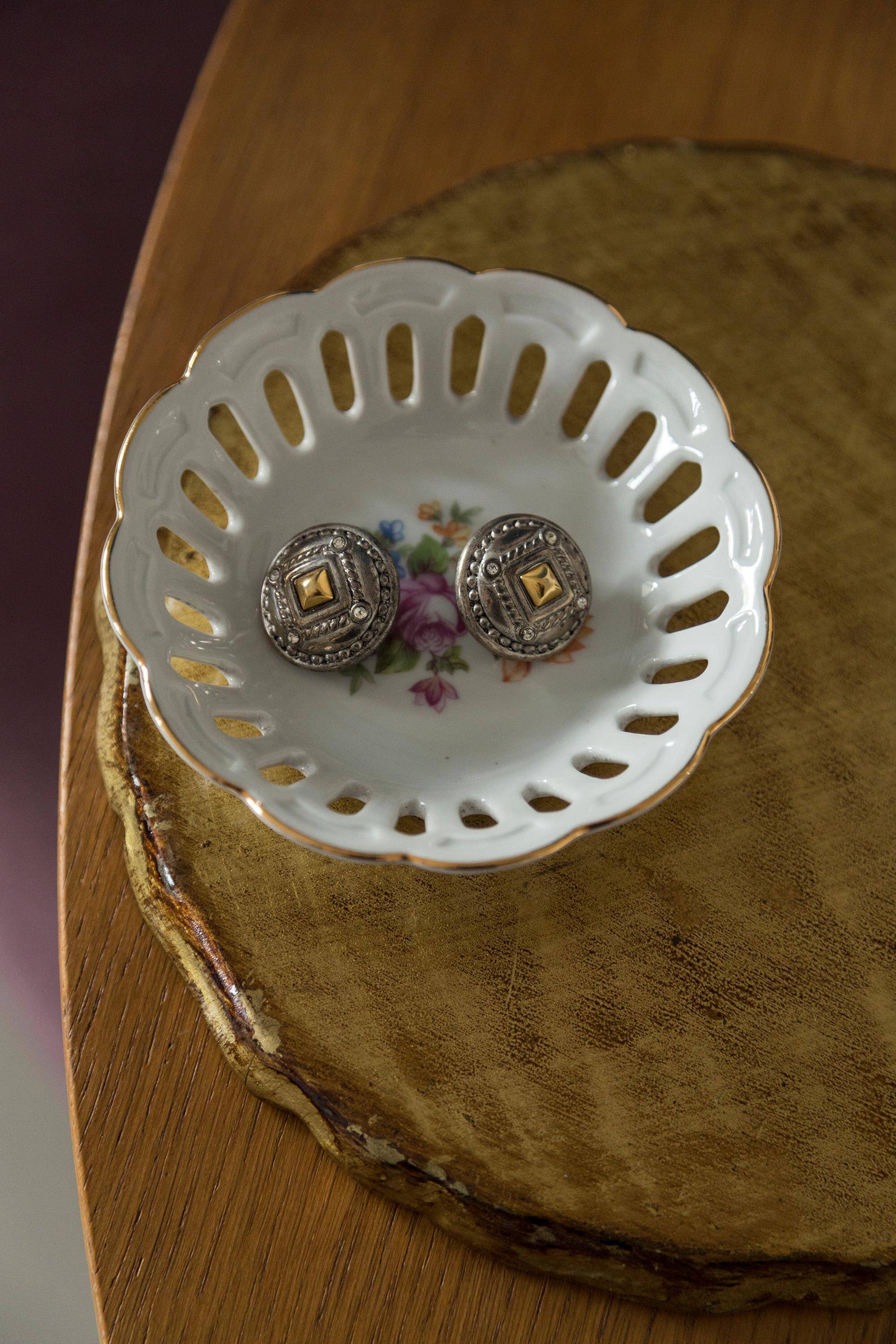 Vintage Decorative Plate Flowers, Germany, 1970s