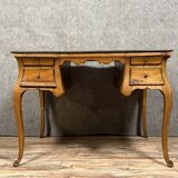 Louis XV period curved desk in walnut stamped Hache