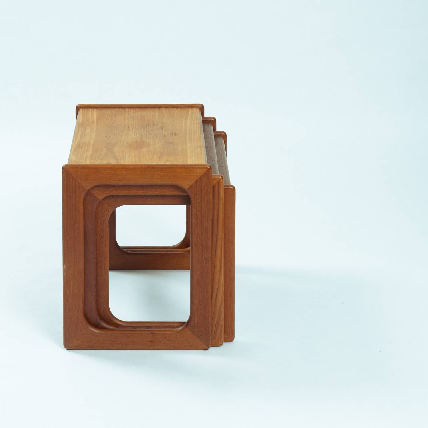 Danish teak mid century modern nesting tables Salin, Nyborg, Denmark 1960s
