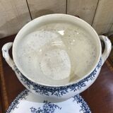 Soup pot in Sarreguemines earthenware model "Florine"