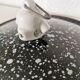 white speckled enamelled metal lampshade