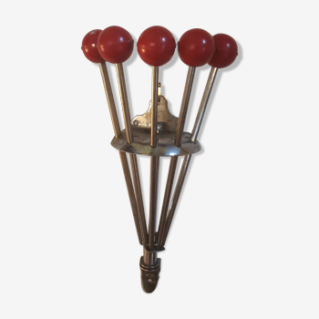 Portemanteau parapluie serjac rouge vintage année 60