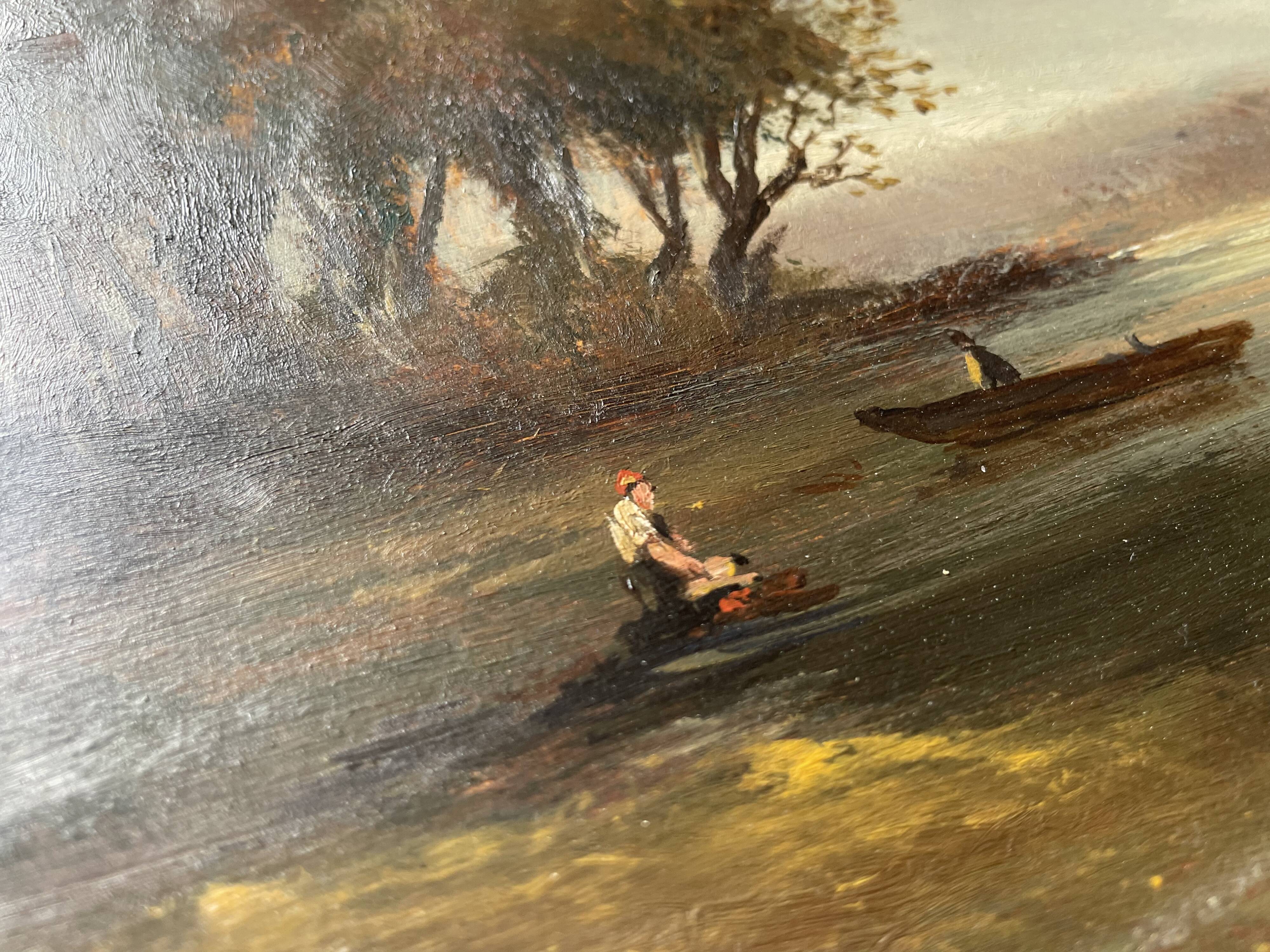Old oil on panel signed Longol