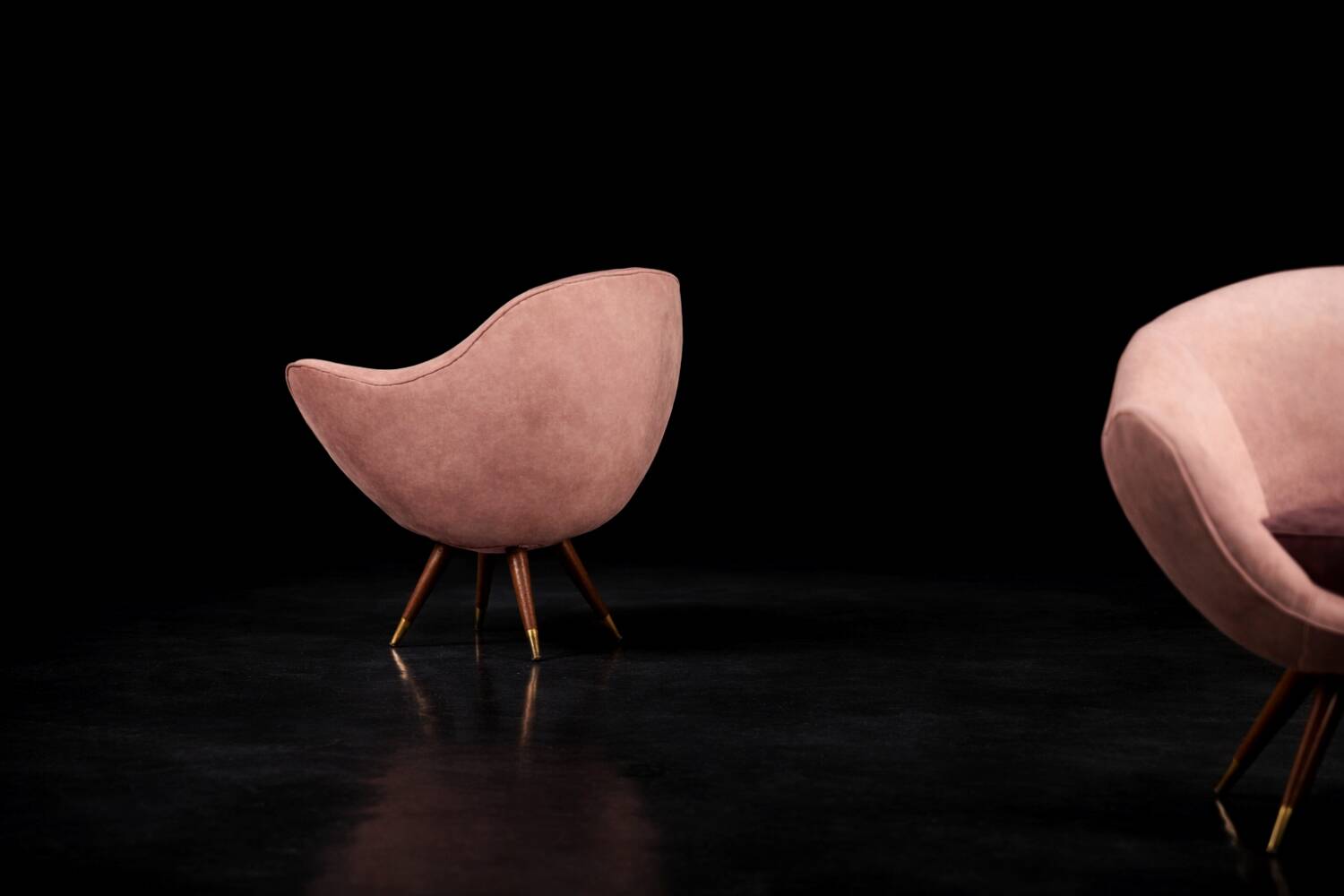 Vintage Mid-Century Space Age Velour Lounge Set from Paged, 1972, Set of 3