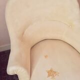 Toad armchair in yellow cotton