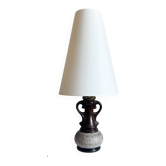 Lampe de table en céramique Fat Lava faite à la main, vintage, style mid-century moderne, allemande.