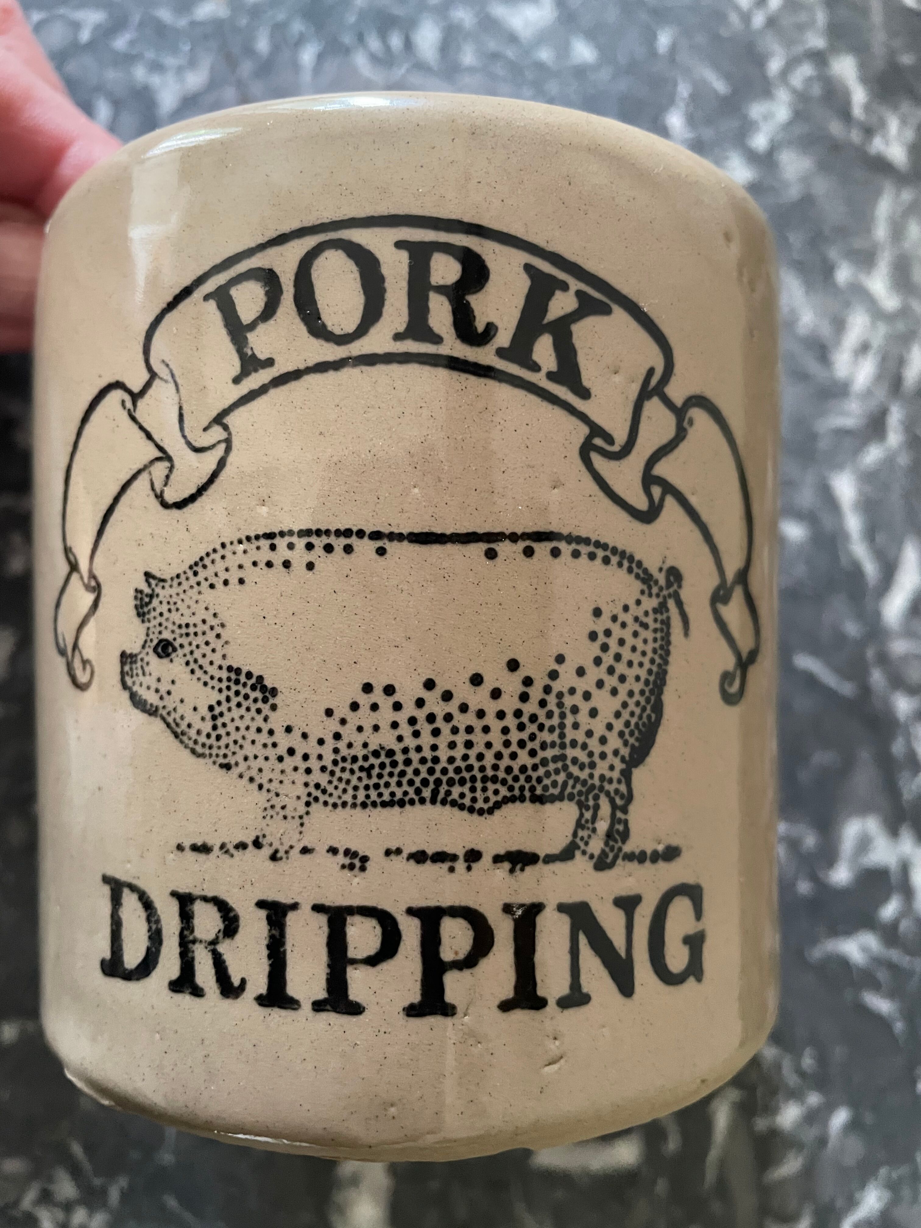 Glazed stoneware pot