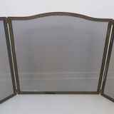 3-panel brass fireplace screen 70s