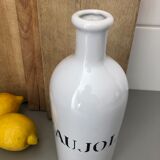 "Beaujolais" white ceramic bottle