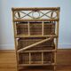 Vintage commode in rattan and wicker