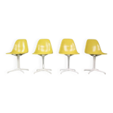 Charles & Ray Eames Set of 4 Yellow "La Fonda" Chairs for Herman Miller, 1960