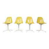Charles & Ray Eames Set of 4 Yellow "La Fonda" Chairs for Herman Miller, 1960