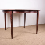 Danish extendable dining table in Rio Rosewood model 55 by Arne Vodder for Sibast 1958.