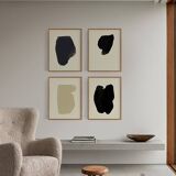 4 abstract giclee prints, set of four, A3