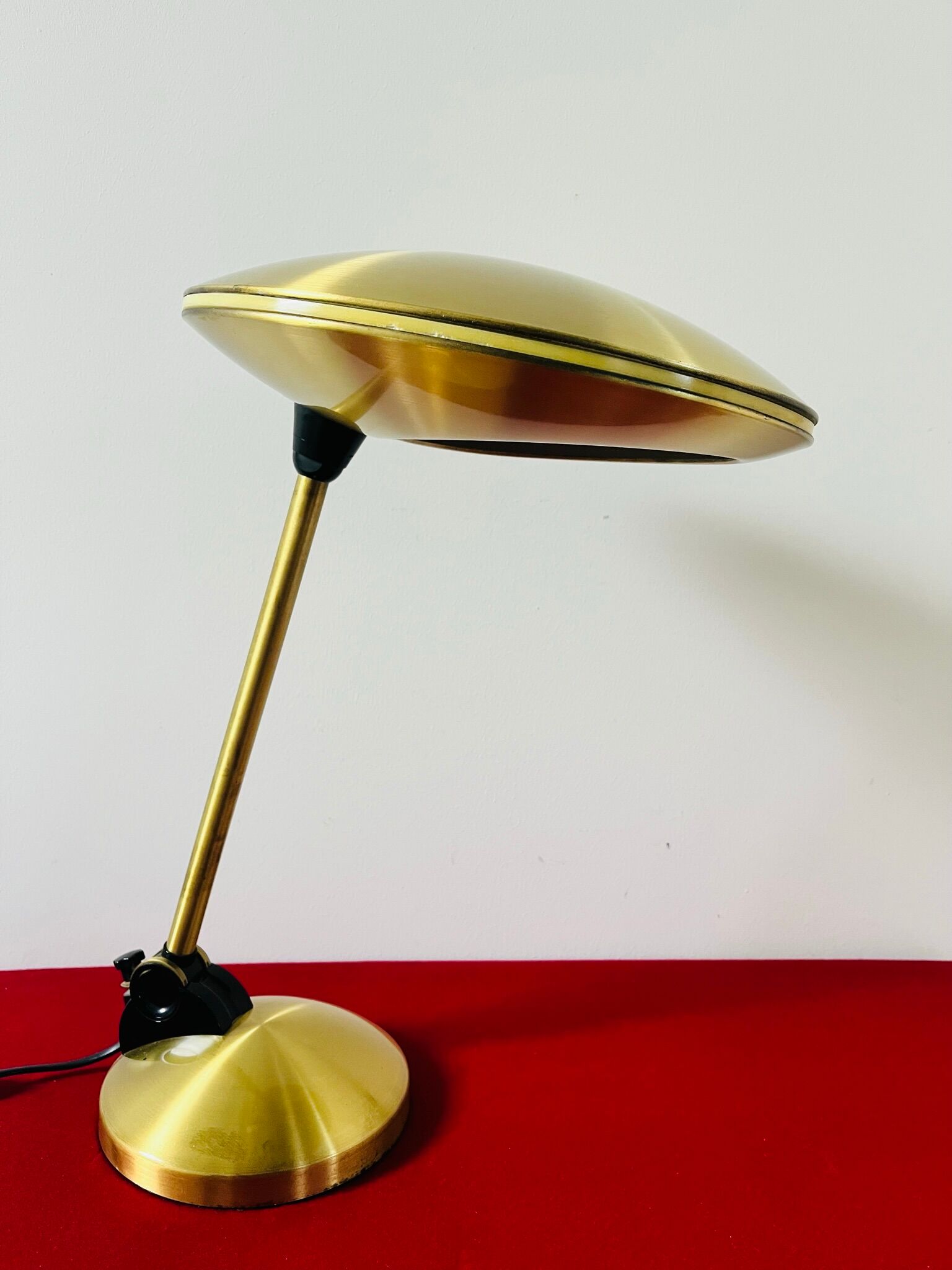 Aluminor brass ufo table / desk lamp 1950