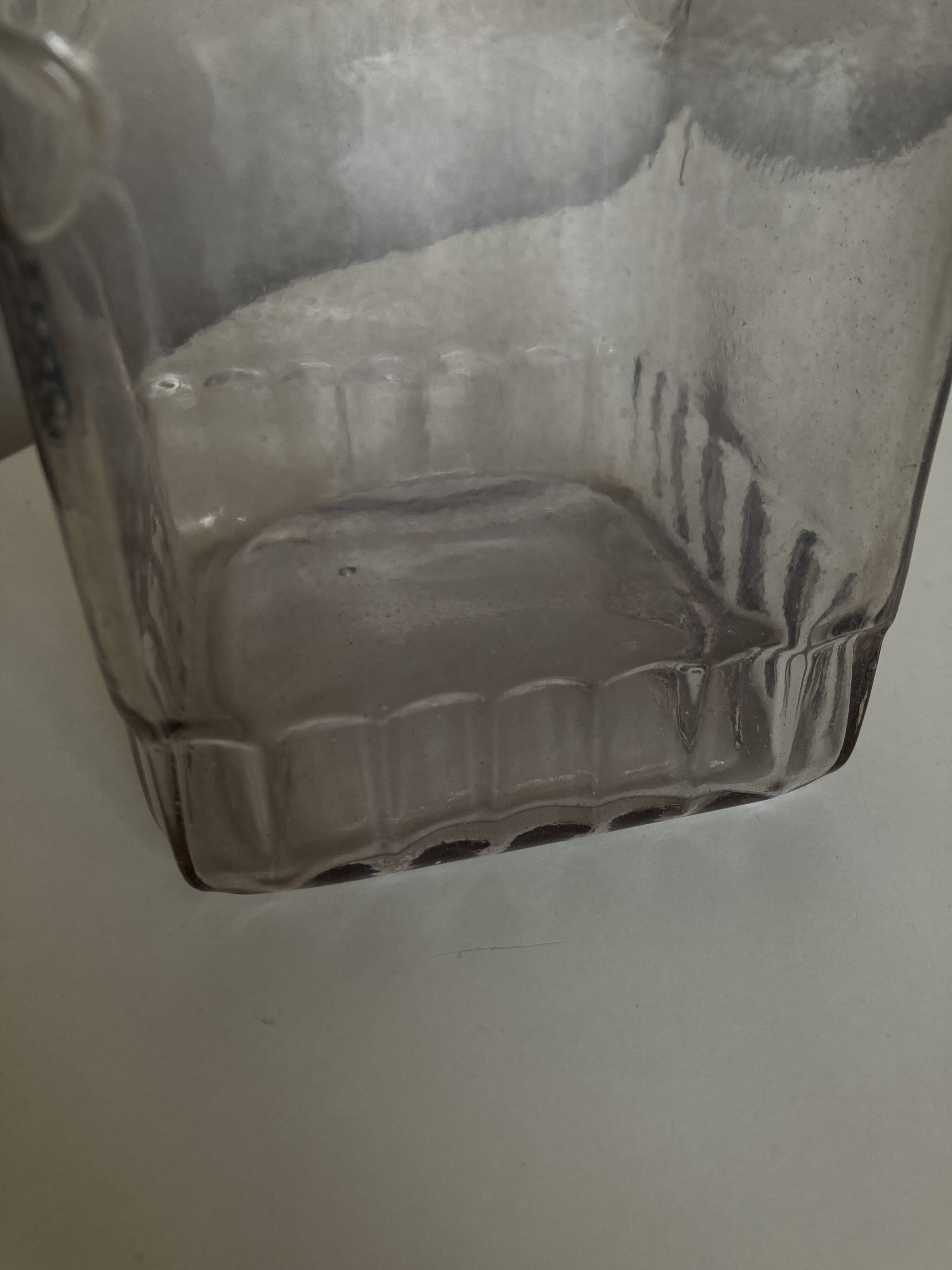 XL pressed glass jar 19th century cork stopper