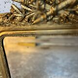 Old mirror Louis Philippe. Beveled mercury ice