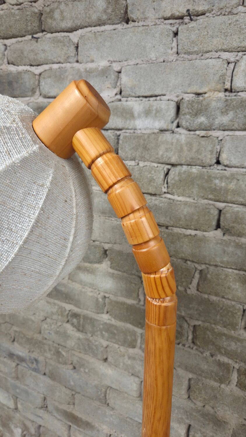 Danish pine floor lamp 1970