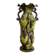 Vintage Italian ceramic vase with floral decoration, 1920s.