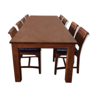 Table and eight chairs - ethnicraft brand