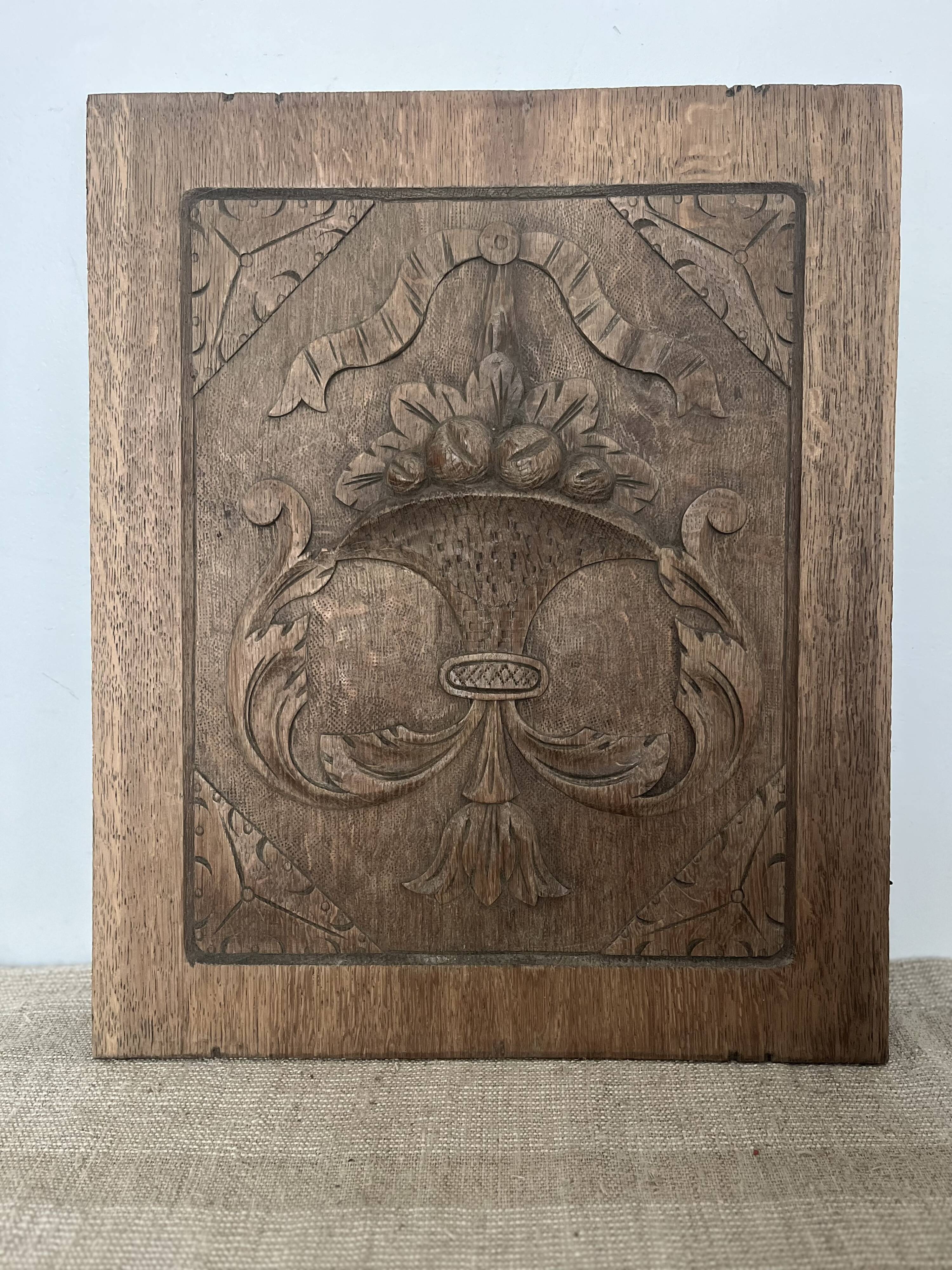 Carved wood panel, wall decoration