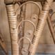 Paire de table de chevets en rotin 1960