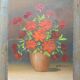 Tableau bouquet de fleur g.bessel huile sur toile