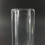 Vase en verre scandinave transparent Sommerso signé par Nils Landberg pour Orrefors, Suède, années 1960
