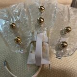 Murano glass leaf sconces, set of 2