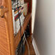Vintage bar cabinet in rattan and woven cane – 1970s