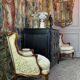 Commode en chêne Louis XV, patine noire, XVIIIe siècle
