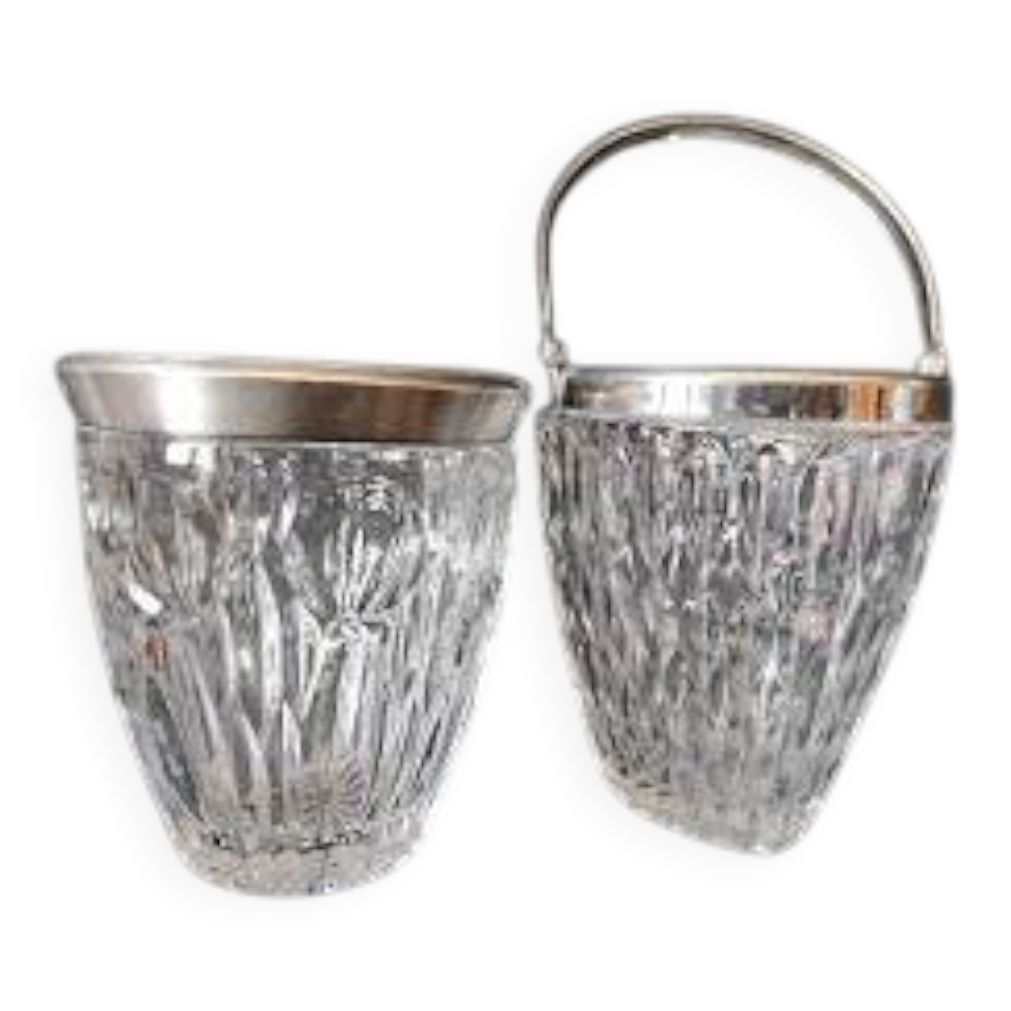1960 / Cristal d'Arques? / 2 Ice Buckets