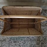 Caned magazine rack