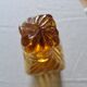 Antique decanter made of amber blown glass