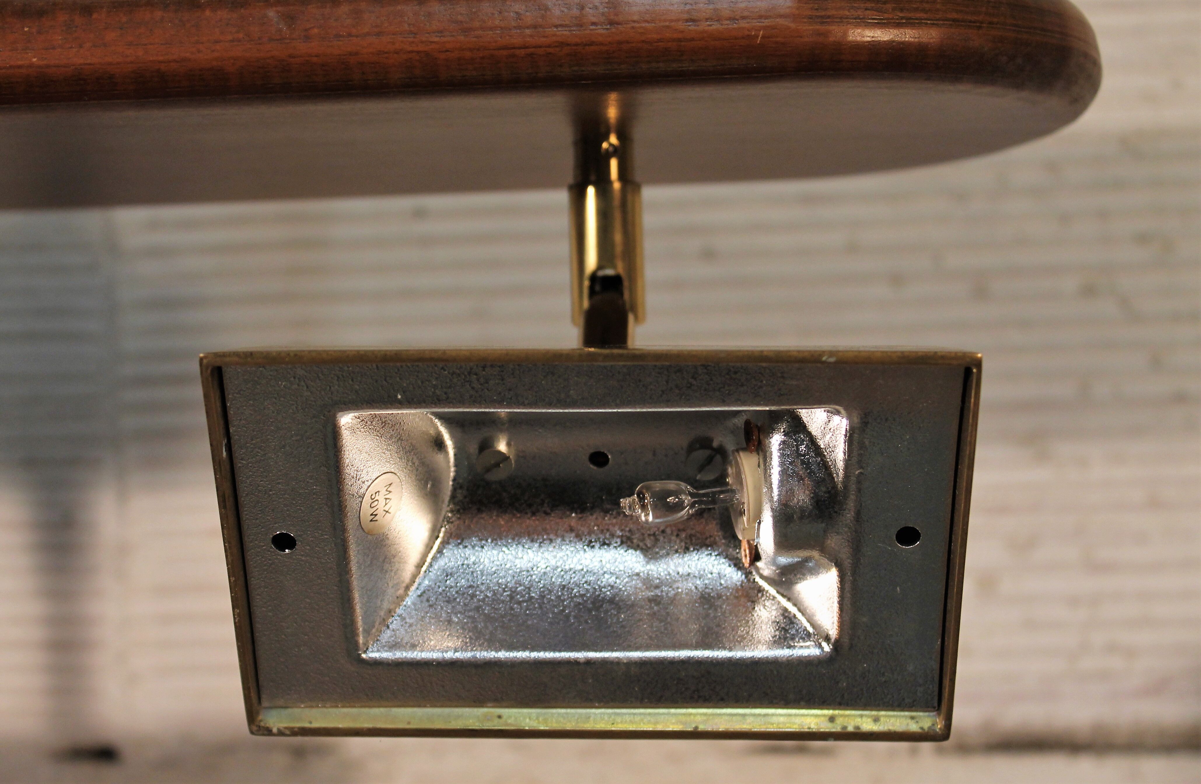 1960s teak & brass pendant