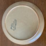 Set of 6 old sarreguemines plates beige ceramic flower decor