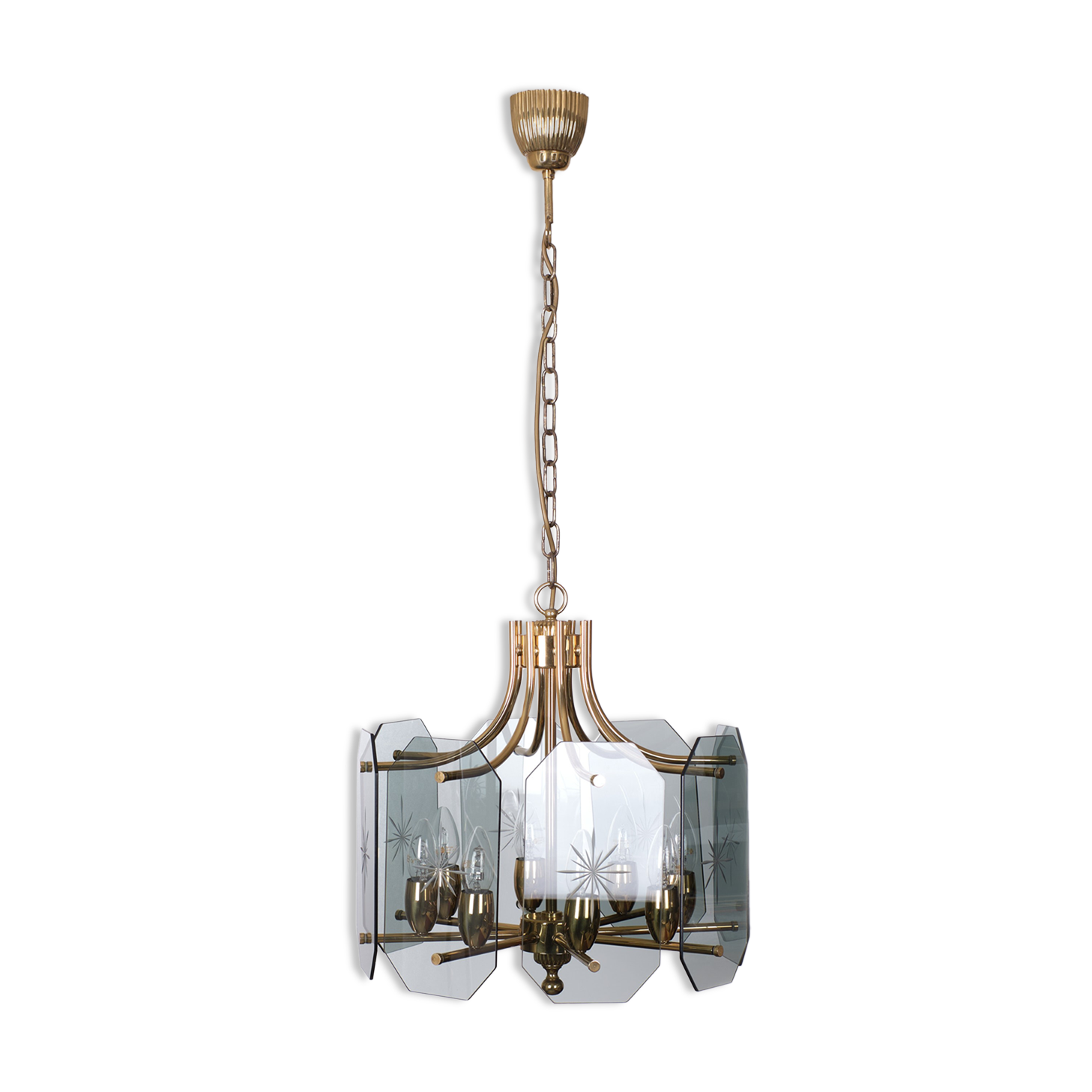 Lustre en verre Josef Brumberg, 1970s Allemagne