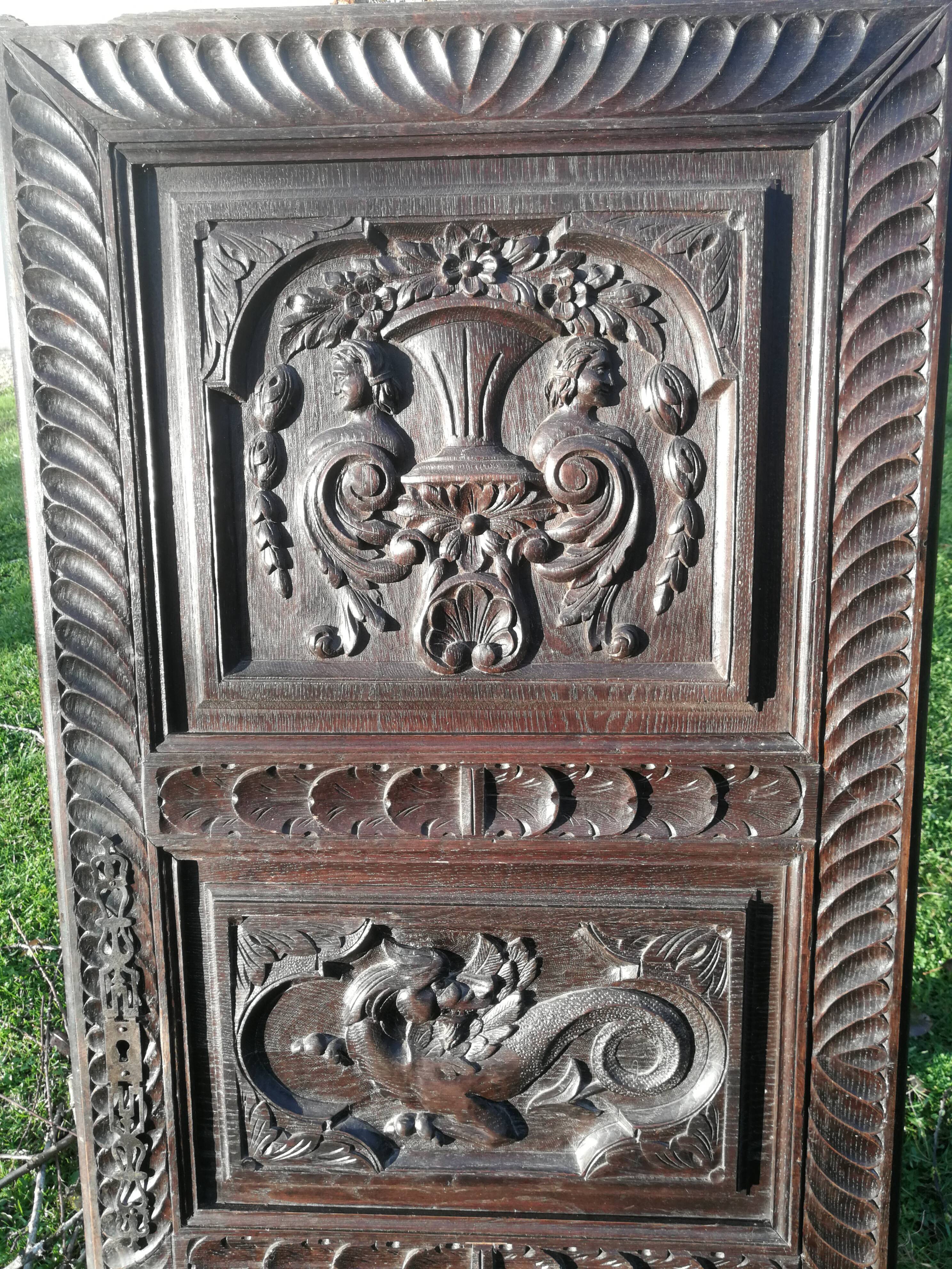 Carved wooden door