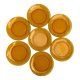 Set of 7 Duralex amber plates