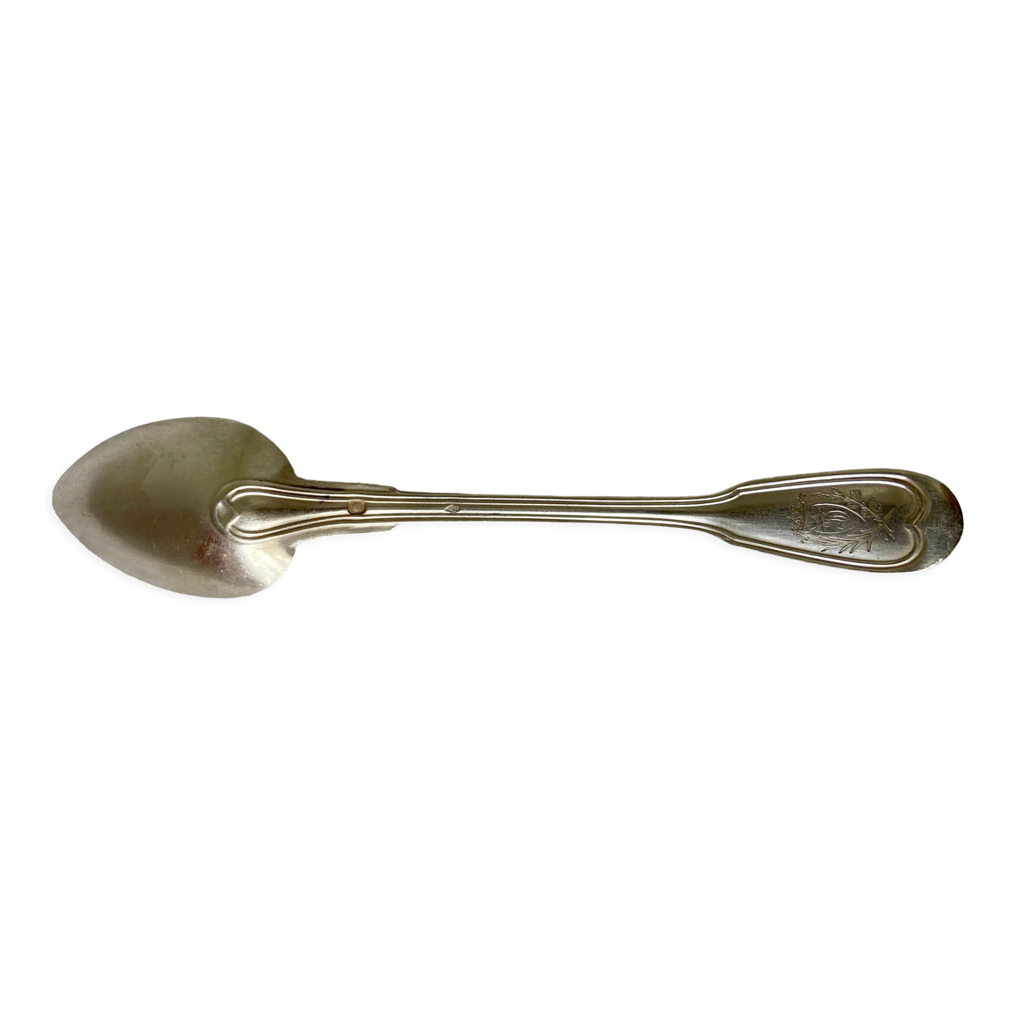 Vintage solid silver coffee spoon