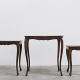 Triptych coffee tables, 1950s, set of 3