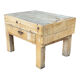 Small log workbench of Butchery solid wood 1930 ́