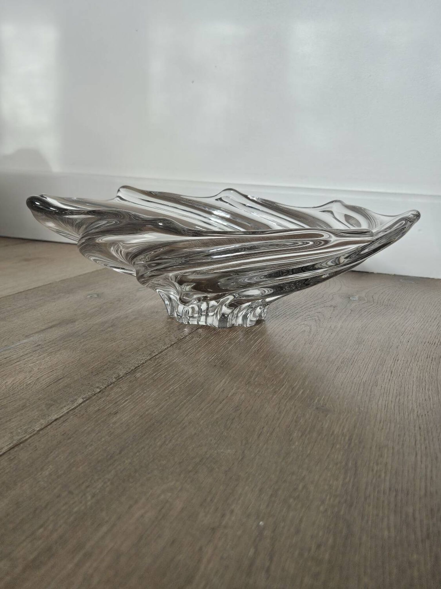 Vintage glass spiral trinket tray