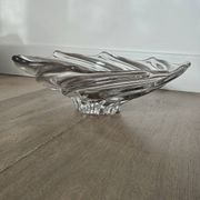 Vintage glass spiral trinket tray