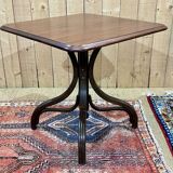 Mahogany and beech bistro table, made in the 1950s