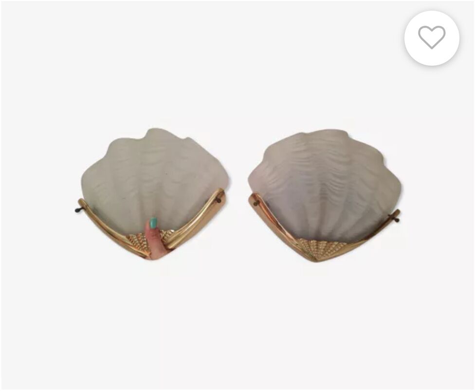 2 shell sconces